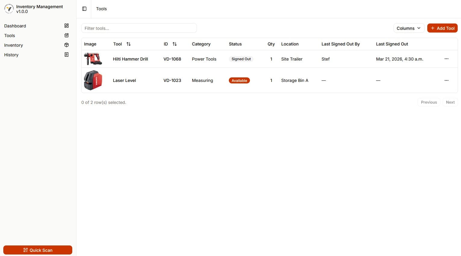 Inventory Management Tools