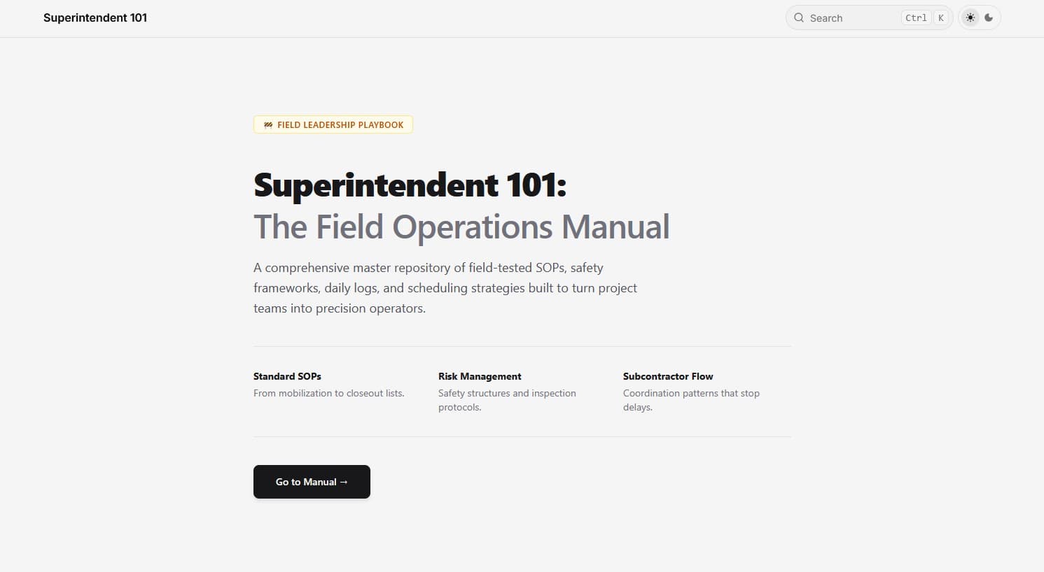 Site Super Manual